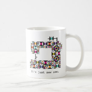 Farbige Nähmaschine Steppmuster Tasse