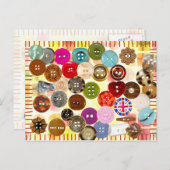 Farbige Nähtasten Postkarte (Vorne/Hinten)