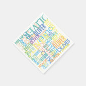 Farbige Namen, die Typografie wiederholen Serviette (Ecke)