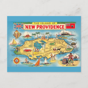 Farbige Nassau Bahamas  Postkarte