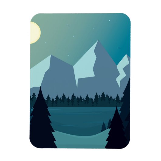 Farbige Naturlandschaft Magnet (Vertikal)
