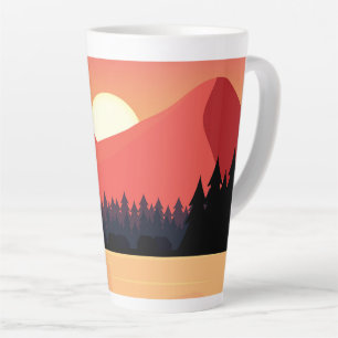 Farbige Naturlandschaft Milchtasse