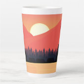 Farbige Naturlandschaft Milchtasse (Vorderseite)