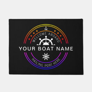 Farbige Nautiker Name des benutzerdefinierten Boot Fußmatte