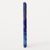 Farbige Navy Lila Alkoholtinte Textur Monogramm Case-Mate iPhone Hülle (Hinten/Links)