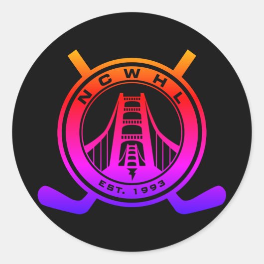 Farbige NCWHS-Aufkleber Runder Aufkleber (Vorderseite)