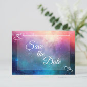 Farbige Nebelkarte Save the Date (Stehend Vorderseite)