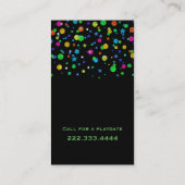 Farbige Neon Confetti Mommy Networking Card Telefonnummerkarte (Rückseite)