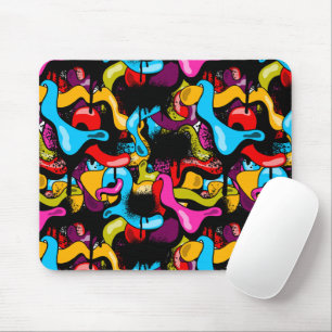 Farbige Neon-Graffiti-Hip-Hop- Street-Art Mousepad
