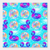 Farbige Neon-Gummiente Tapete Spaß Regenbogen (Vorderseite)