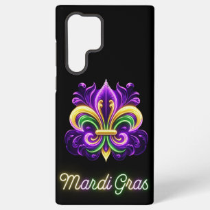 Farbige Neon-Mardi-Gras-Fleur-de-lis Samsung Galaxy Hülle