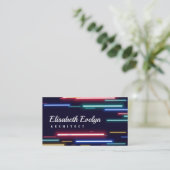 Farbige Neonlichter Visitenkarte (Stehend Vorderseite)