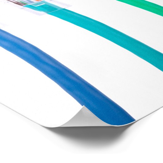 Farbige Netzwerkkabel Poster (Ecke)