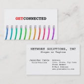 Farbige Netzwerkkabel Visitenkarte (Vorne/Hinten)