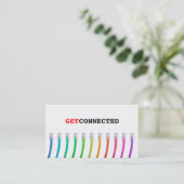 Farbige Netzwerkkabel Visitenkarte (Stehend Vorderseite)