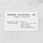 Farbige Netzwerkkabel Visitenkarte (Rückseite)
