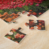 Farbige niederländische Tulpen Blumenfelder Wasser Puzzle (Seite)