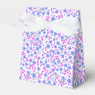 Farbige, niedliche, blaue, rosa Blumenmuster Geschenkschachtel