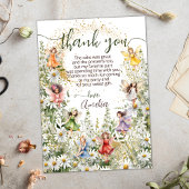 Farbige Niedliche Blume Fairies Glitzer Script Dankeskarte