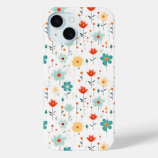 Farbige Niedliche Blume Muster Case-Mate iPhone Hülle (Rückseite)