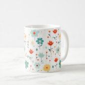 Farbige Niedliche Blume Muster Kaffeetasse (VorderseiteRechts)