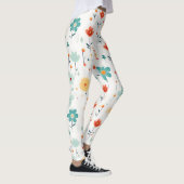 Farbige Niedliche Blume Muster Leggings (Rechts)