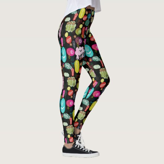 Farbige Niedliche Blume Muster Leggings (Rechts)