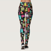 Farbige Niedliche Blume Muster Leggings (Rückseite)