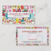 Farbige Niedliche Blume Muster Visitenkarte (Vorne/Hinten)