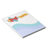 Farbige, Niedliche Flugzeugspezifikation Notizblock (angewinkelt)