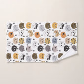 Farbige Niedliche Funny Cats & Paw Muster Badhandtuch Set (Handtuch)