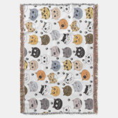 Farbige Niedliche Funny Cats & Paw Muster Decke (Vorderseite Vertikal)