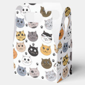 Farbige Niedliche Funny Cats & Paw Muster Geschenkschachtel (Geöffnet)