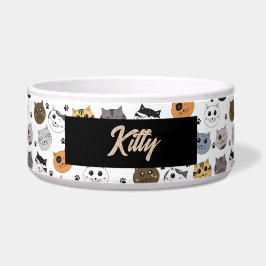 Farbige Niedliche Funny Cats & Paw Muster Napf