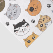Farbige Niedliche Funny Cats & Paw Muster Seidenpapier (Ausschnitt)