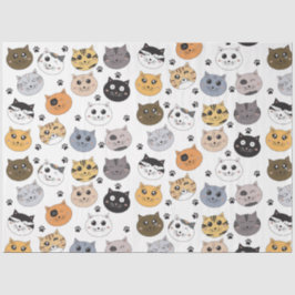 Farbige Niedliche Funny Cats & Paw Muster Seidenpapier