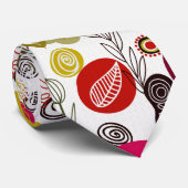 Farbige Niedliche Hand gezogen Retro-Blume Krawatte (Gerollt)