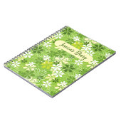 Farbige Niedliche Illustration Daisy-Muster Notizblock (Linke Seite)