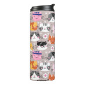 Farbige Niedliche Katzen Thermosbecher (Nach links gedreht)