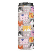 Farbige Niedliche Katzen Thermosbecher (Rückseite)