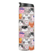 Farbige Niedliche Katzen Thermosbecher (Nach rechts gedreht)