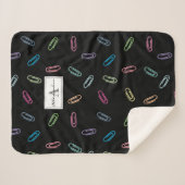 Farbige Niedliche Pastellpapierklammern Monogramm Sherpadecke (Vorderseite (Horizontal))