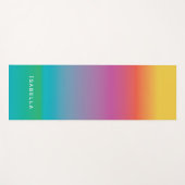 Farbige Niedliche Regenbogen Ombre Wasserfarbenmon Yogamatte (Vorderseite (Horizontal))