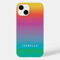 Farbige Niedliche Regenbogenfarben Ombre Monogram