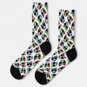 Farbige NIEDLICHE Regenbogenhaut Socken (Linkes Detail)