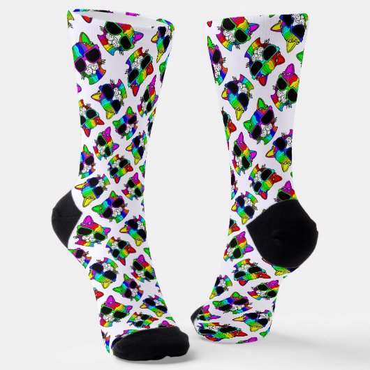 Farbige NIEDLICHE Regenbogenhaut Socken (Gewinkelt)
