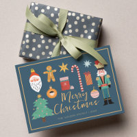 Farbige Niedliche Weihnachtscreme-Cookie-Karte