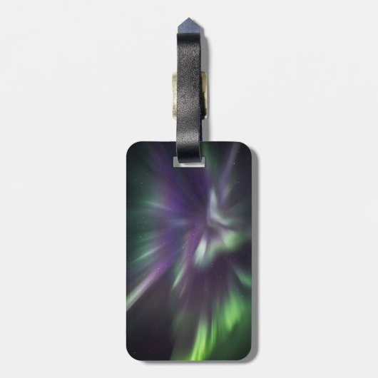 Farbige Nordlichter Gepäckanhänger (Rückseite vertikal)