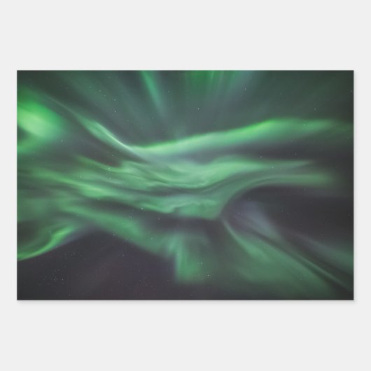 Farbige Nordlichter Geschenkpapier Set (Vorderseite 2)