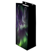 Farbige Nordlichter Geschenktüte Für Weinflaschen (Vorderseite Schrägansicht)